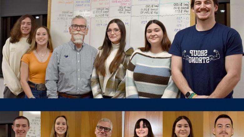 The before, top, and after, bottom, photos of the hair donors for the 2025 THON sendoff dinner and hair auction at Penn State DuBois.